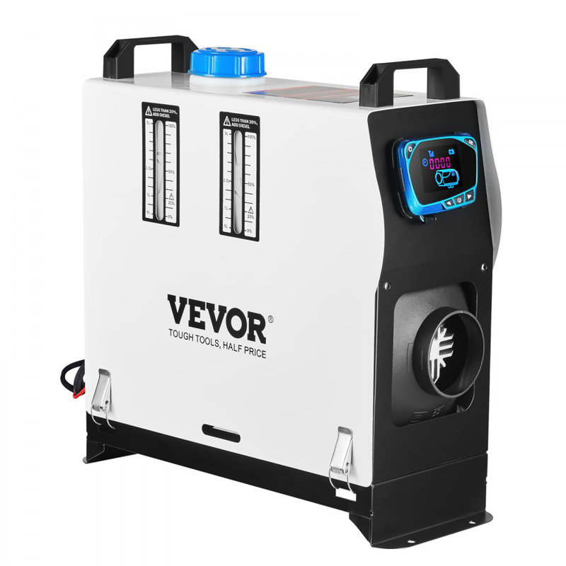 Diesel Air Heater All In one, One Air Outlet, 8KW Diesel Heater 12V, Fast Heating, Diesel Parking Heater with Red LCD Switch, Remote Control For Car, RV Truck, Boat, Campervans and Caravans