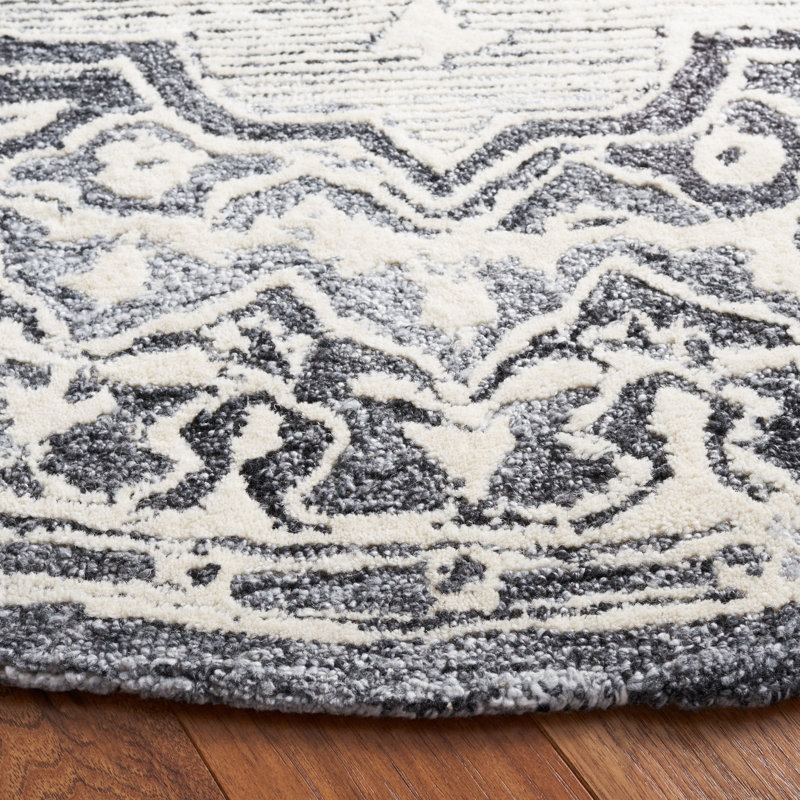 Dyllis Hand Tufted Wool And Cotton With Latex Oriental Rug, Round 6'