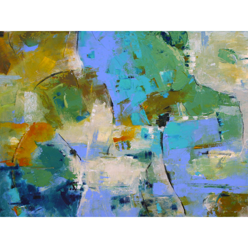 «Allure» par Elizabeth Chapman - Peinture, H 17,25 po x l 21,25 po, Papier avec cadre noir