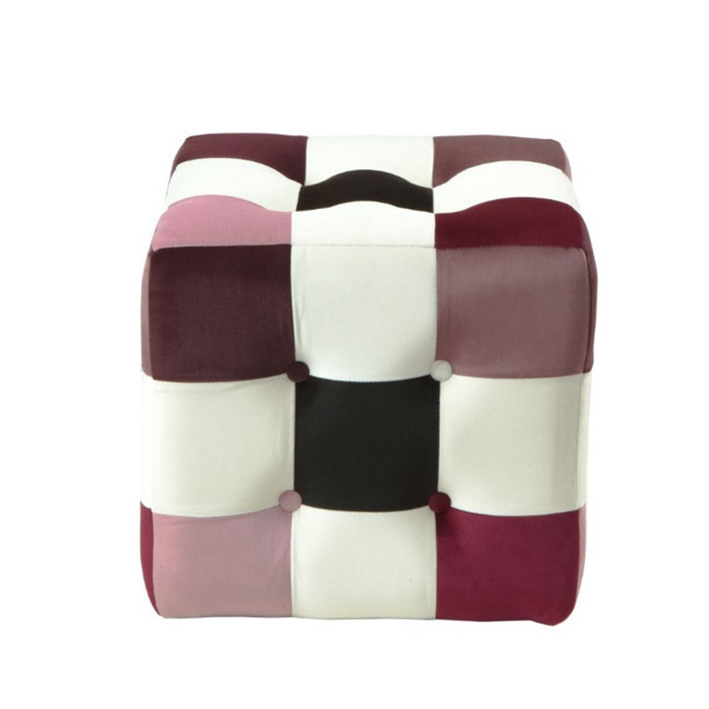 Pouf, Brun / Noir / Blanc