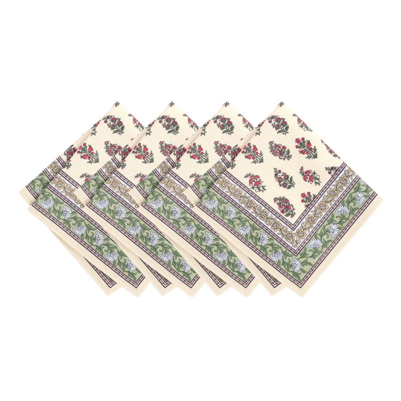 Nomad Holiday Block Print Napkins, 17"x17"