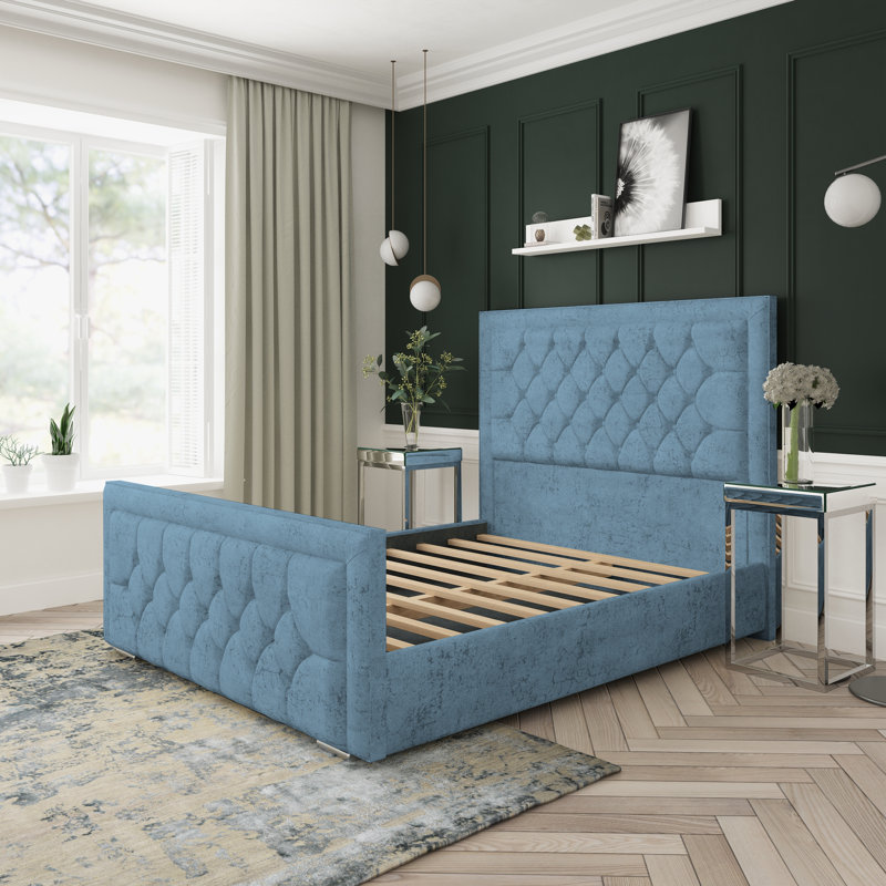 Upholstered Bed, Double (4'6), Ocean