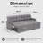 Reversible Sectional Sofa Couch, Sleeper Sofa Bed With Storage Chaise Pull Out Couch For Living Room | Hidden Stroge | Pull Out Bed | Removable Backrest | Linen Fabric-1126947046
