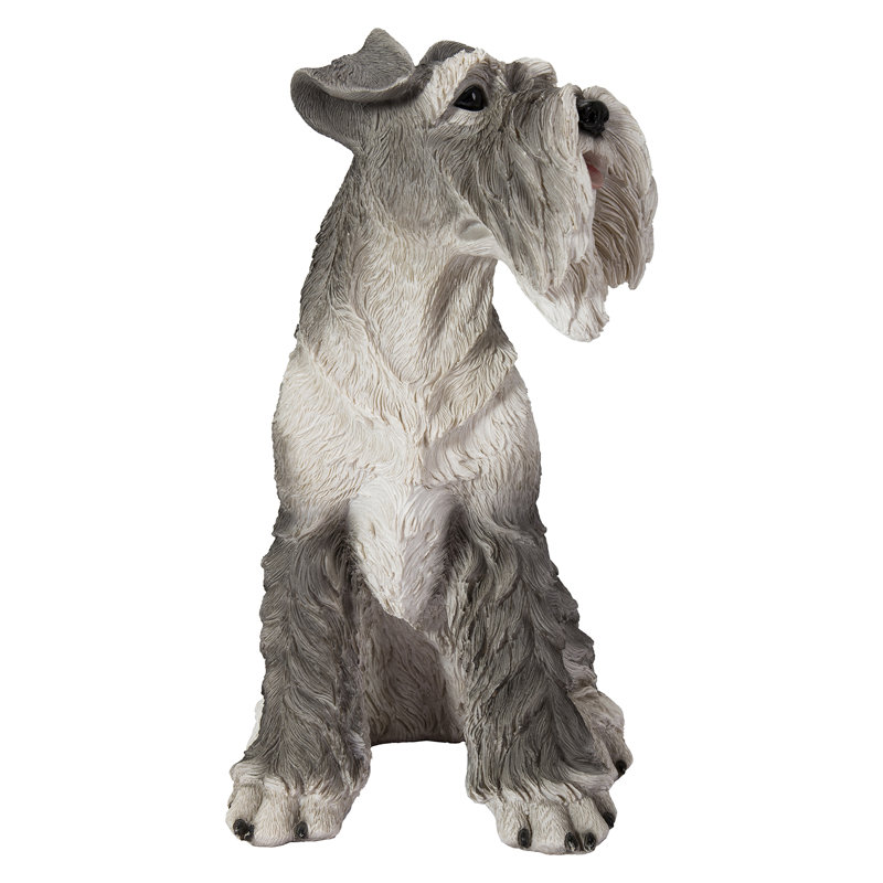 Figurine pour chien assis schnauzer