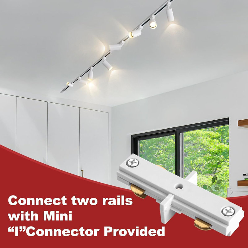 Plug In Track Lighting With Power Cord, White