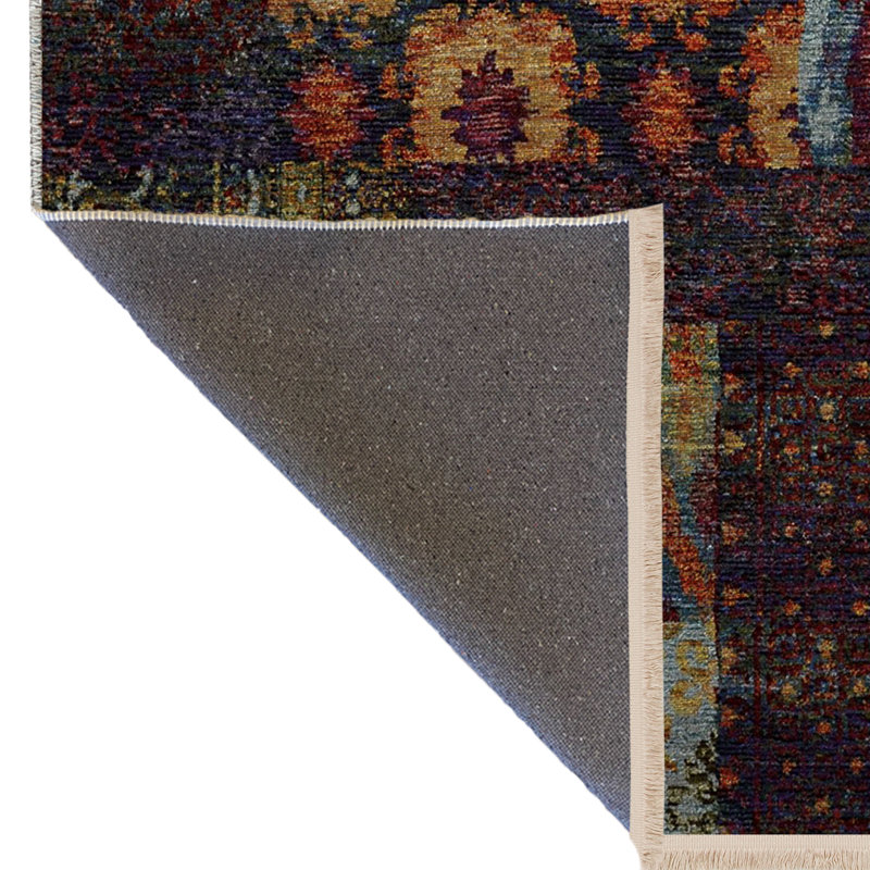 Tapis décoratif multicolore multicolore, Tapis de couloir 3 pi 3,37 po x 6 pi 6,74 po
