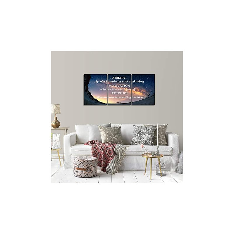 Motivation, citations, art mural sur toile