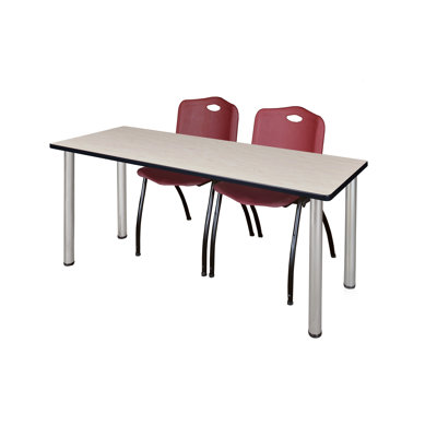 Plateau de table Kee et chaises empilables 2 M