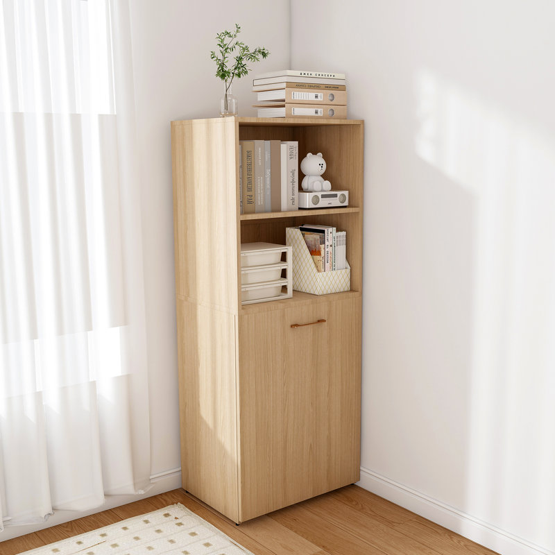 Bureau extensible avec tablettes de rangement et roues mobiles, pliable pour petits appartements et bureaux, Burlywood