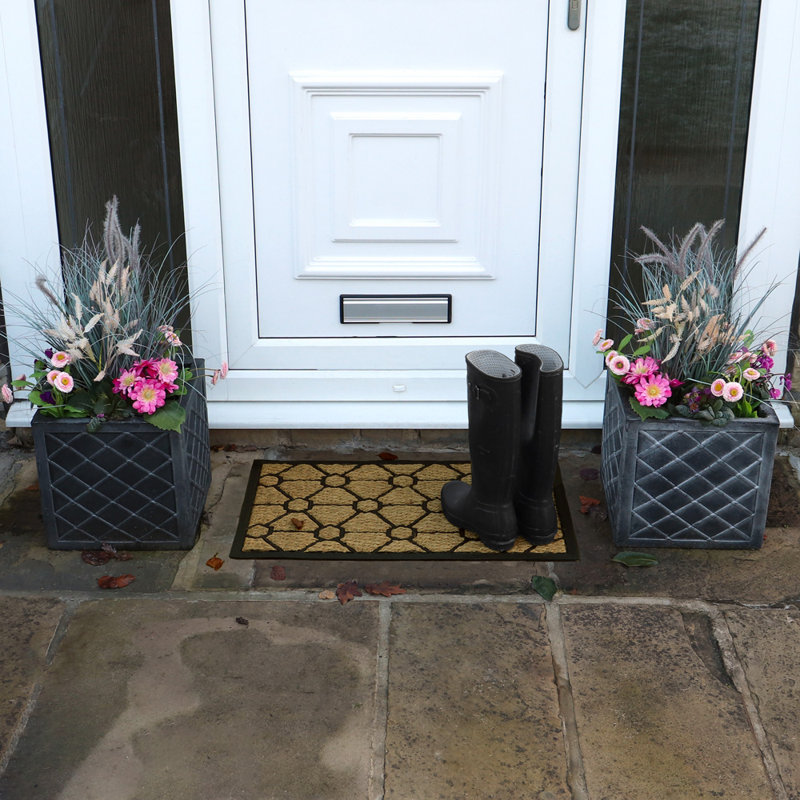 Non-Slip Geometric Outdoor Doormat