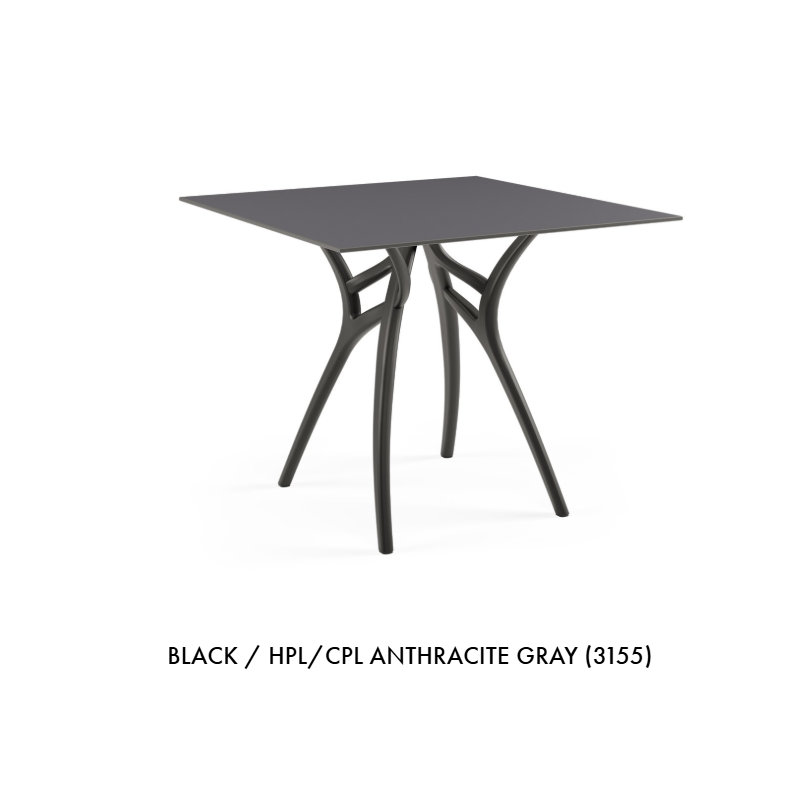 Tilia Ivy-L 90cm Square Table , Grey