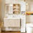 70.86"H Bathroom Storage Cabinet with Freestanding Adjustable Shelves-587152555