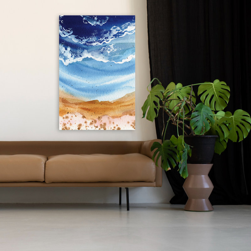 Beachy and Contemporary Serene Seaside, H 48 po x l 32 po