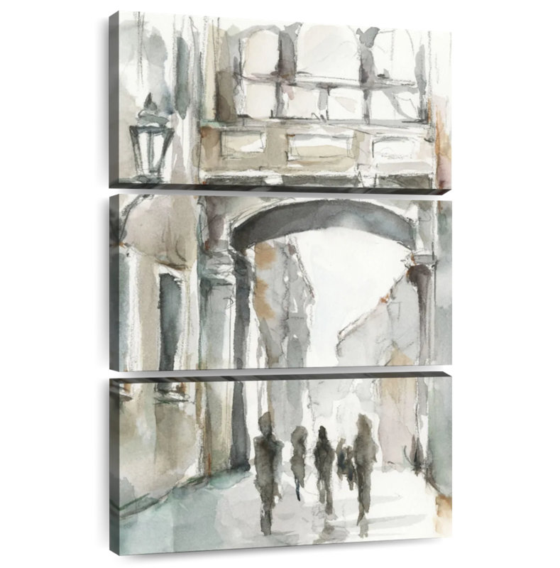Aquarelle Arch études I, H 65 po x l 42 po