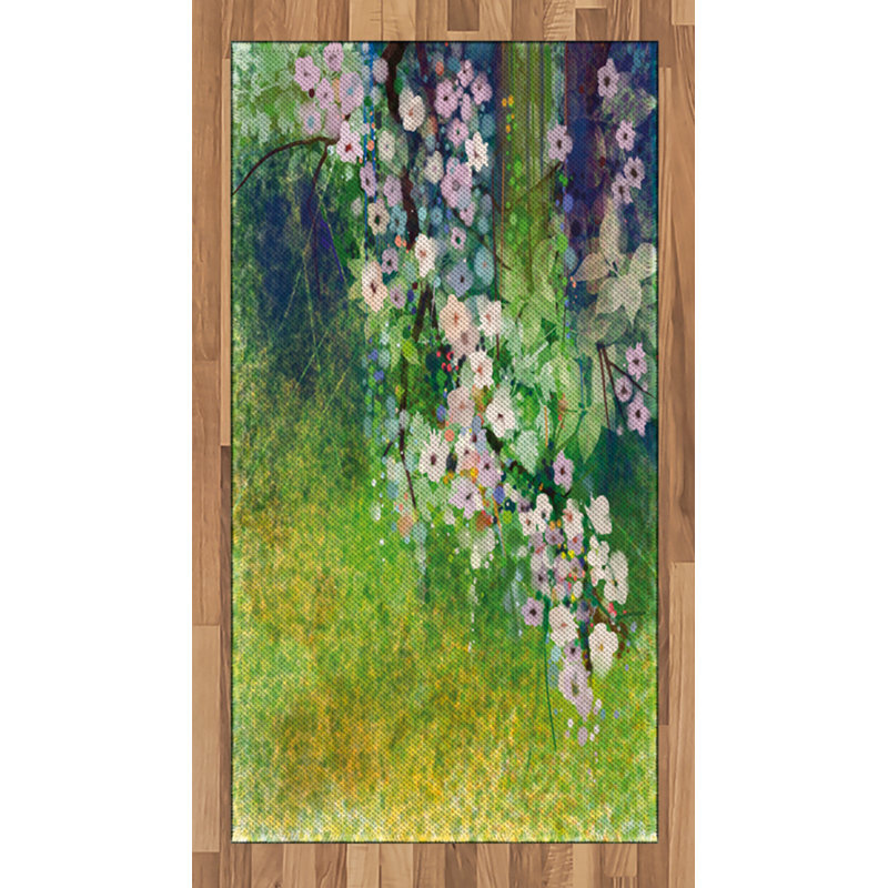 Japanese High Density Long Fiber Poly Threads Decorative Area Rug Carpet, Rectangle 2'7" x 5'