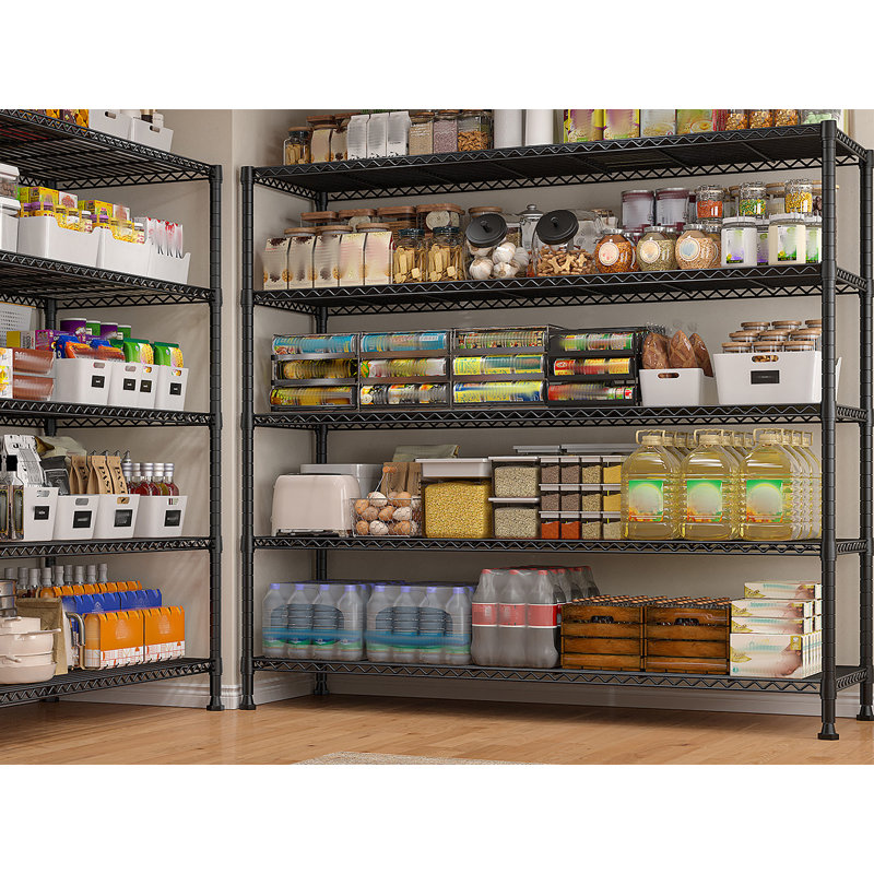 Étagère robuste à 5 niveaux avec tablettes réglables, support de rangement pour la maison, la cuisine, le bureau et le garage