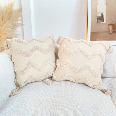Mandaree Beige Square Cushion Cover