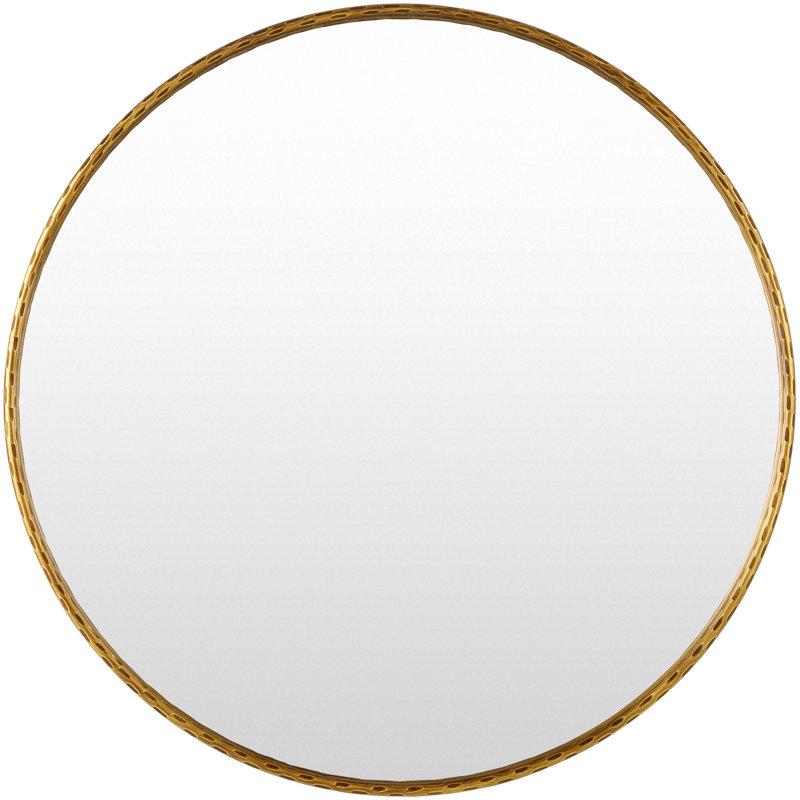 Miroir mural Jakin, 40 po x 40 po, Or
