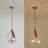 3-Light 12" Brass Finish Glass Pendant Light