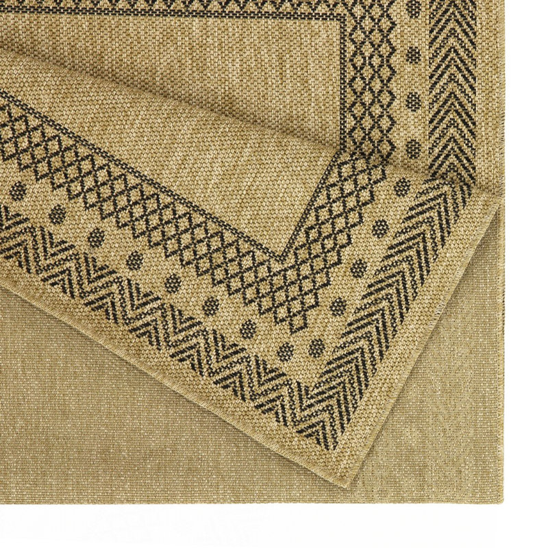 Black Indoor/Outdoor Area Rug, Rectangle 7'10" x 10'3"