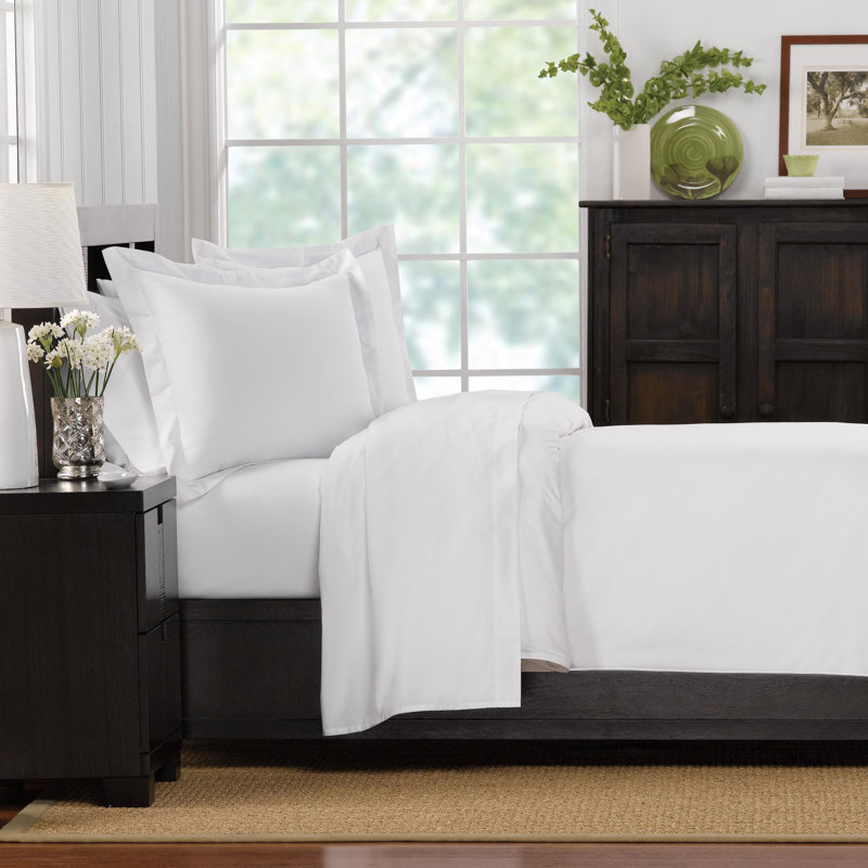 Five Star Hotel Collection Solid Fresh White Duvet Cover, Queen (94x96)