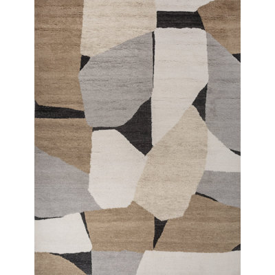 Contemporary One-of-a-Kind Rectangle 8'3" X 10'2" Hand Knotted Area Rug