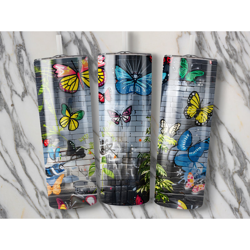Choose Handmade Tumblers 591ml Vacuum Insulated Stainless Steel (18/8) Travel Tumbler with Straw