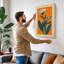 Bloom in Orange Botanical - Wrapped Canvas-909382598-909382604