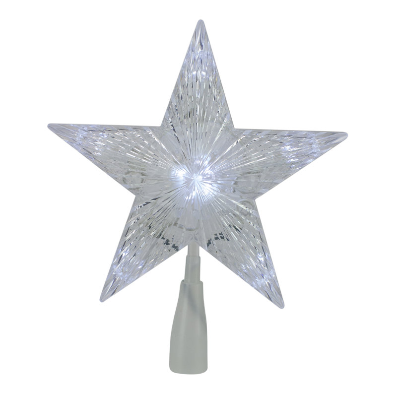 Décoration pour sommet de sapin étoile 10 po, Transparent
