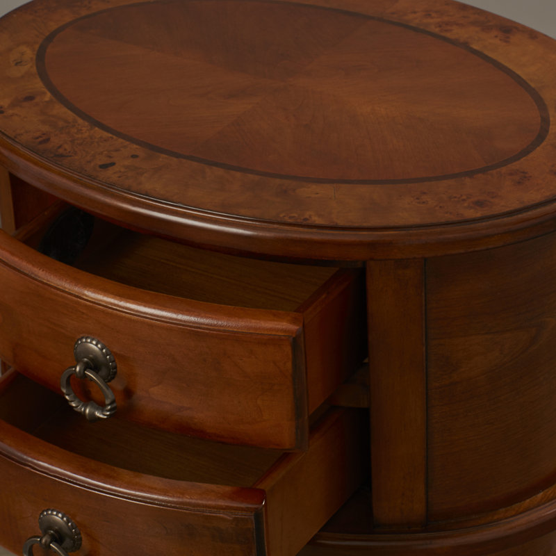 Whitley Oval Side Table, Olive Ash Burl