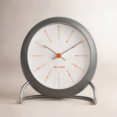 Bankers Analog Electric Tabletop Clock with Alarm