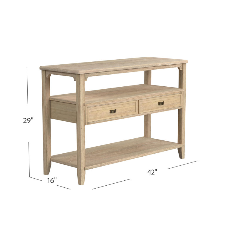 Duskin Solid Wood And Veneers Sofa Console Table