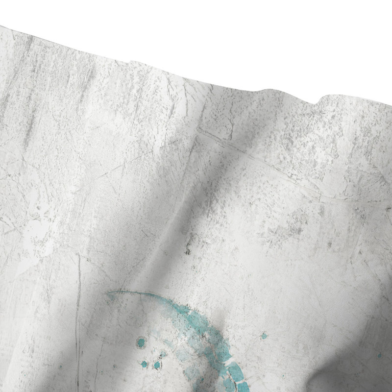 Rideau de douche simple Sherita, Bleu sarcelle