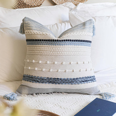 Housse de coussin décorative bord de mer bohémienne moderne 20 x 20 Coastal