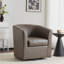 Fauteuil demi-tonneau pivotant en similicuir-664824323