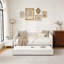 Lit de jour double avec canapé-lit rembourré avec rayures verticales, tissu en lin, beige-1215914267-1215897317