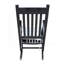 Chaise berçante en bois noir sans passe-partout-741349954