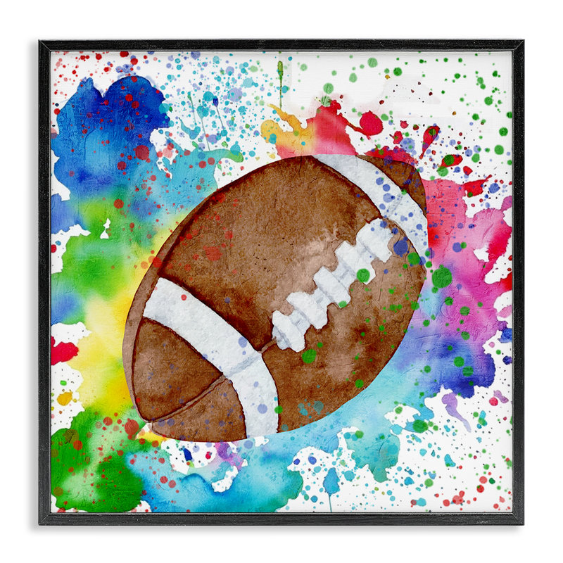 Giclée encadrée par Vivid Splash & Football, design par Kim Allen, H 24 po x l 24 po, Giclée encadrée noir minuit