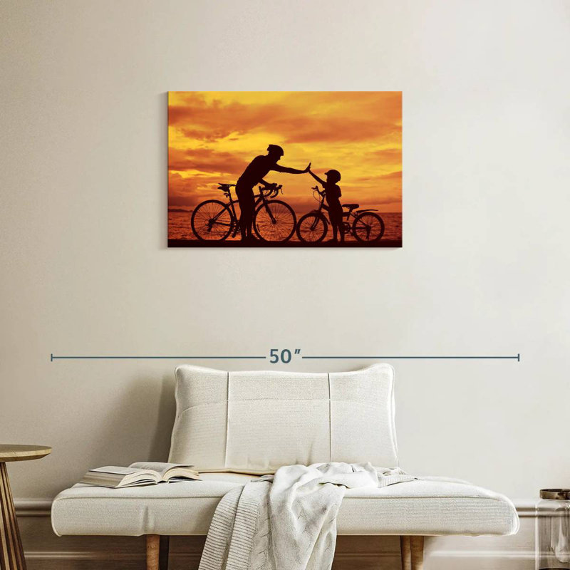 Gillard Cycling Father And Son, 20" H x 30" W