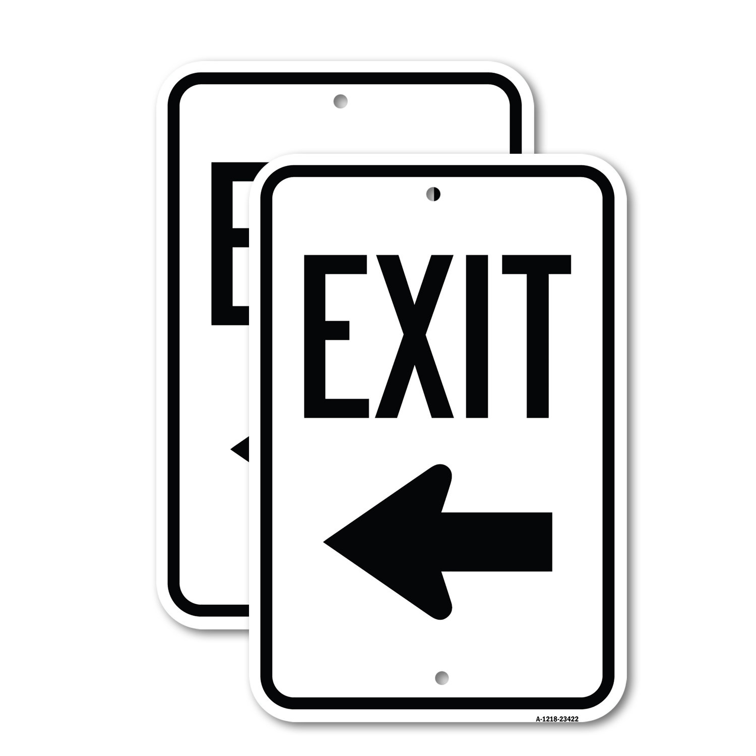 SignMission Parking Lot Sign Exit Sign (Left Arrow) Aluminum Sign | Wayfair