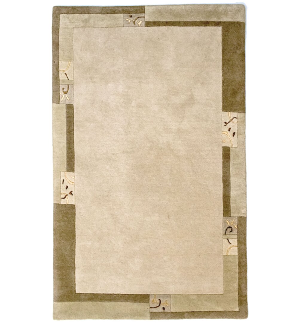 Handgefertigter Teppich Joliette in Beige