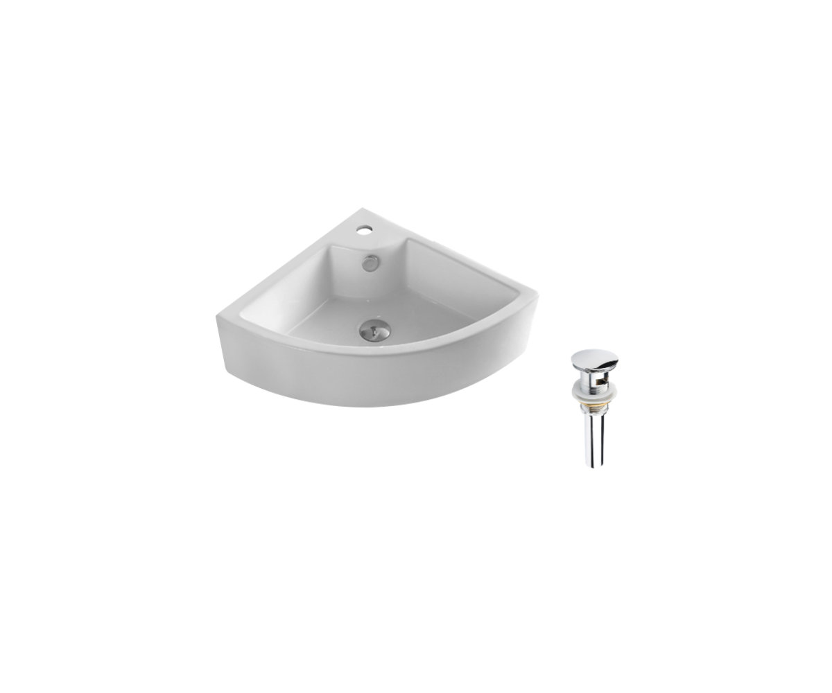 DROP Bath And Kitchen 18.7'' Ceramic Specialty Wall Mount Bathroom Sink