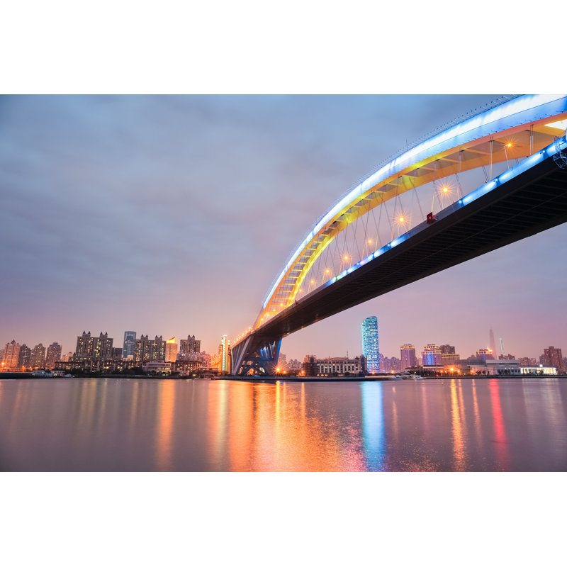 Pont de Lupu à Shanghai, H 24 po x l 36 po