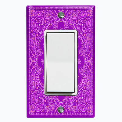 Patterned 1 - Gang Toggle Light Switch Standard Wall Plate