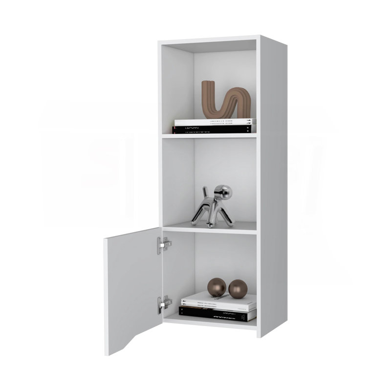Armoire murale blanche avec une porte, Blanc