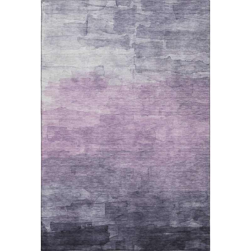 Premium Machine Washable Sykora AMF1465 Stripes Rug, Rectangle 8' x 10'