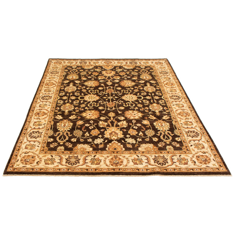 Tapis brun foncé Peshawar Oushak 8 pi 2 po x 10 pi 1 po