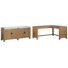 Bureau en L avec console de porte