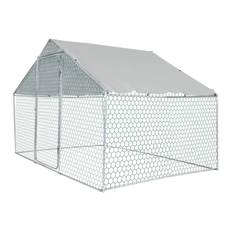 Poulailler 10 x 6 x 6 pi - Fabrication en métal pour la santé et le bonheur de votre poulailler Grand poulailler 10 x 6 x 6 pi