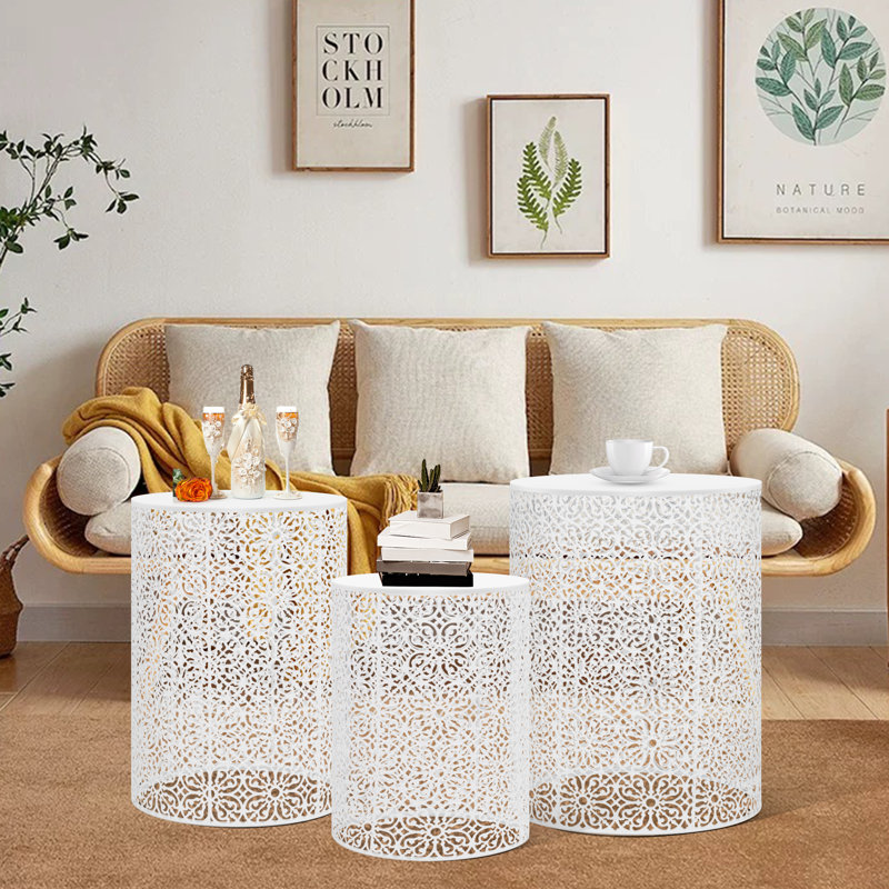 Tabouret de jardin 3 pièces Daisi
